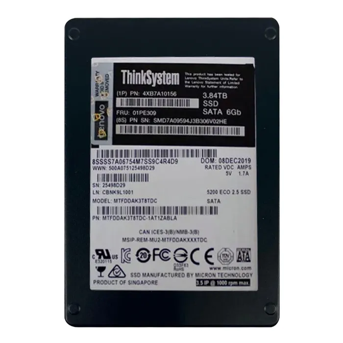 Lenovo 4XB7A10156 | 3.2TB Triple-Level Cell SATA 6Gb/s Hot Swappable 2.5-Inch Solid State Drive for ThinkSystem 5200 Refurbished - Lenovo refurbished available on Gotodirect