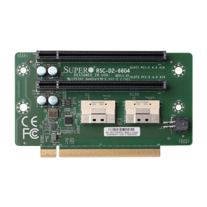 Supermicro RSC-D2-66G4 | LHS PCIe x16 2U Passive Riser Card for SuperStorage 6129P-ACR12N4G Refurbished -  refurbished available on Gotodirect