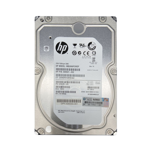 Buy HP 635334-001 | 2TB 7200RPM SAS 6Gb/s 16MB Cache Hot Swappable LFF 3.5-Inch Hard Drive Refurbished - $135.13 HP 635334-001 | 2TB 7200RPM SAS 6Gb/s 16MB Cache Hot Swappable LFF 3.5-Inch Hard Drive Refurbished - Hewlett-Packard (ou HP en abrégé) refurbished available on Gotodirect