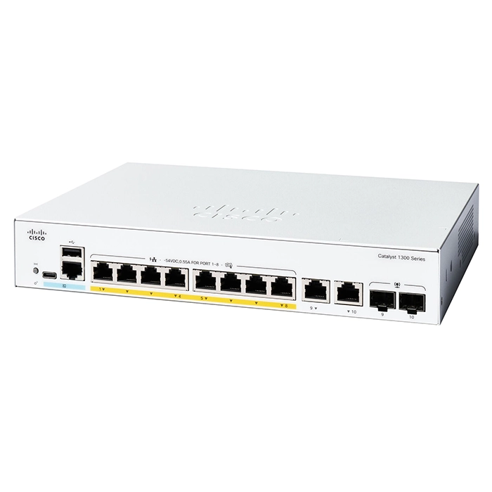 Buy Cisco C1300-8FP-2G-RF | Catalyst 1300 Series 1300-8FP-2G 8 x 10/100/1000Base-T RJ-45 PoE+ and 2 x 1G RJ-45/SFP Dual Pupose Uplink Ports Layer 3 Managed Gigabit Ethernet Switch Refurbished - $896.96 Cisco C1300-8FP-2G-RF | Catalyst 1300 Series 1300-8FP-2G 8 x 10/100/1000Base-T RJ-45 PoE+ and 2 x 1G RJ-45/SFP Dual Pupose Uplink Ports Layer 3 Managed Gigabit Ethernet Switch Refurbished - Cisco Systems Inc. refurbished available on Gotodirect