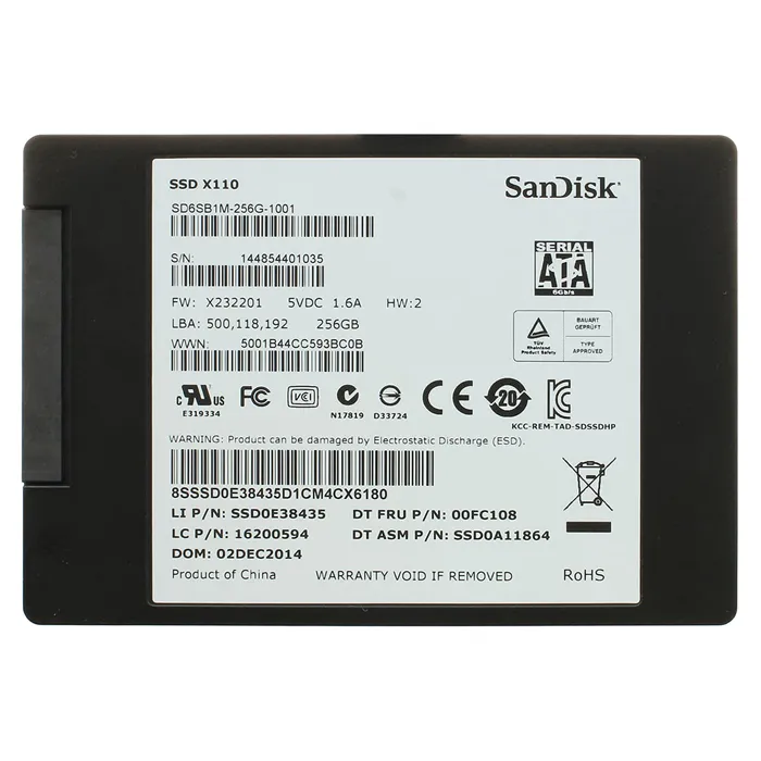 Lenovo 00FC108 | 256GB Multi-Level Cell SATA 6Gb/s 2.5-Inch Solid State Drive Refurbished - Lenovo refurbished available on Gotodirect