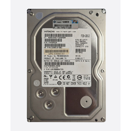 HP MB3000GBUCK | 3TB 7200RPM SATA 6Gb/s 3.5-Inch Midline Hard Drive Refurbished - Hewlett-Packard (ou HP en abrégé) refurbished available on Gotodirect