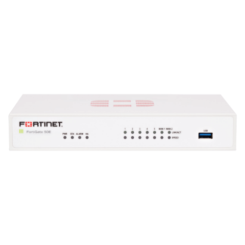 Fortinet FG-50E | FortiGate 50E Series 50E 2 x Ports 1000Base-T WAN + 5 x Ports 1000Base-T RJ-45 Switch 1U Rack-mountable Managed Network Security/Firewall Appliance Refurbished - Fortinet refurbished available on Gotodirect