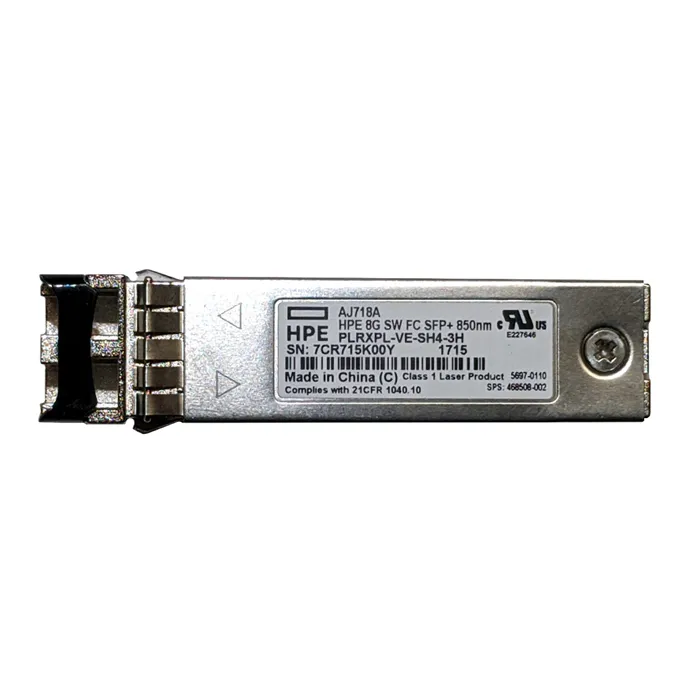 HP AJ718A | StorageWorks 8Gb/s 8GBase-SW Multi-Mode Fibre 850nm 150m Fibre Channel LC Connector SFP+ Transceiver Module Refurbished - Hewlett-Packard (ou HP en abrégé) refurbished available on Gotodirect