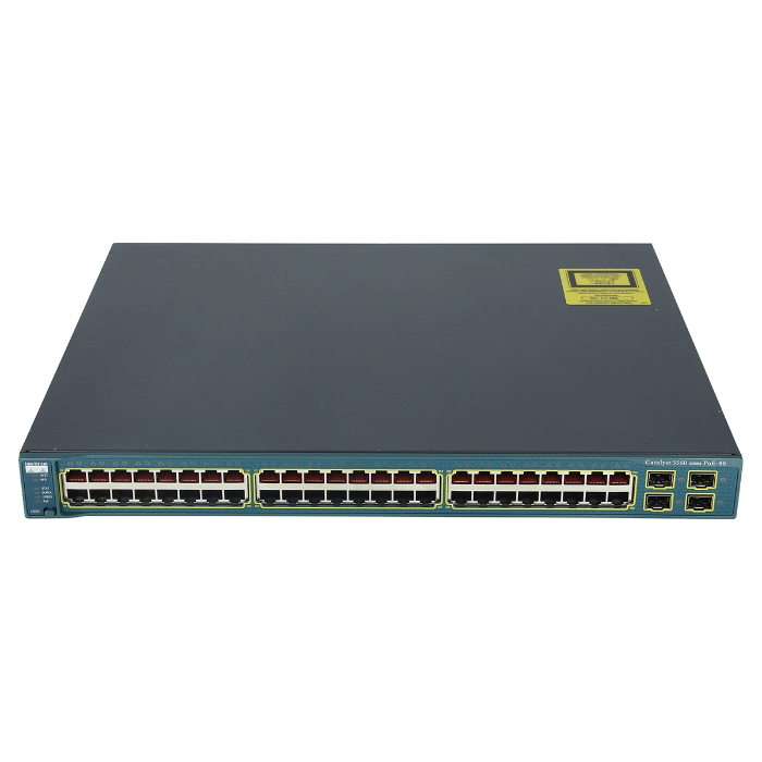 Cisco WS-C3560-48PS-S-RF | Catalyst 3560 Series 48 x Ports PoE 10/100Base-TX + 4 x SFP Ports Layer 3 Managed 1U Rack-mountable Gigabit Ethernet Network Switch Refurbished - Cisco Systems Inc. refurbished available on Gotodirect