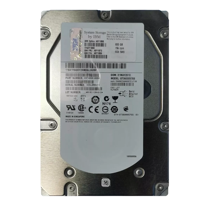 IBM 49Y1870 | 600GB 15000RPM SAS 6Gb/s 64MB Cache 3.5-Inch Hard Drive for System x32XX Refurbished -  refurbished available on Gotodirect