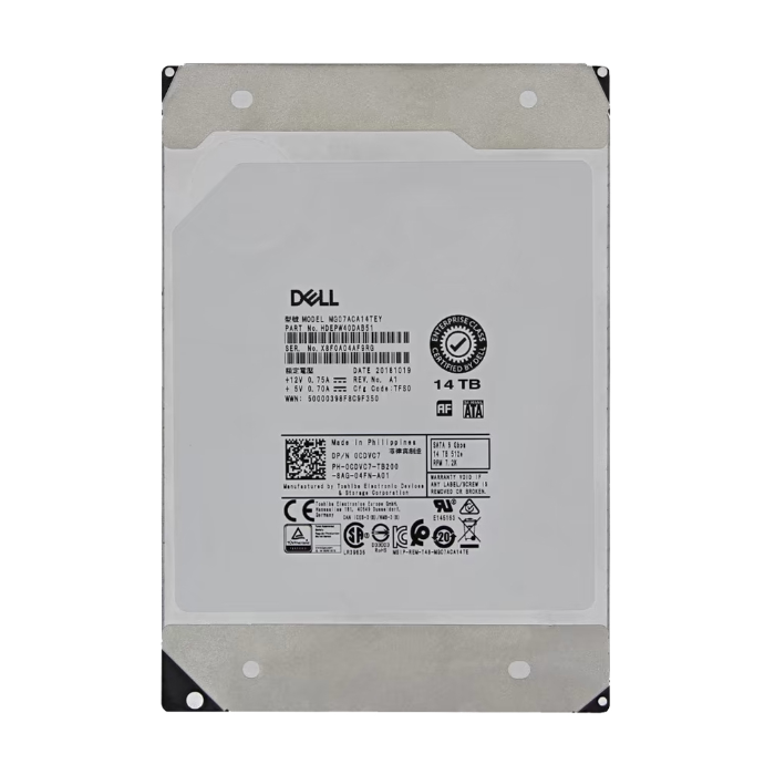 Toshiba MG07ACA14TEY | Enterprise Capacity MG07ACA Series 14TB 7200RPM SATA 6GB/s 256MB Cache (512e/SIE) 3.5-Inch Nearline Hard Drive Refurbished - Toshiba refurbished available on Gotodirect
