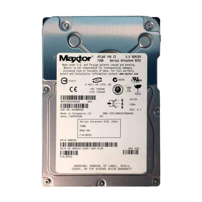 Dell 0M8032 | 73GB 15000RPM SAS 3Gb/s Hot-Pluggable 16MB Cache 3.5-Inch Hard Drive for PowerEdge Server Refurbished - Dell refurbished available on Gotodirect