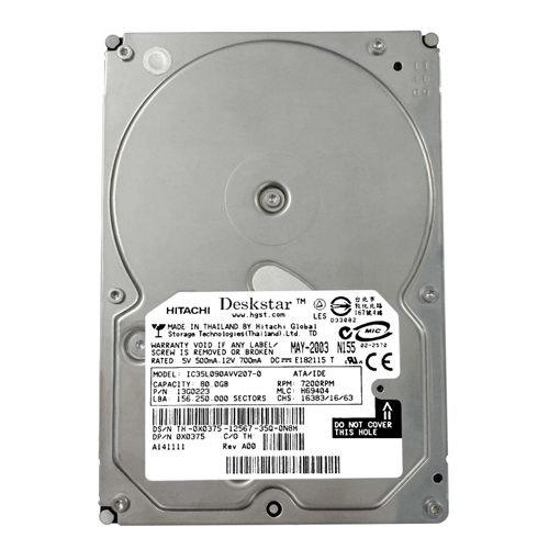 Dell X0375 | 80GB 7200RPM IDE Ultra ATA/100 (ATA-6) 40-Pin 3.5-Inch Hard Drive Refurbished - Dell refurbished available on Gotodirect