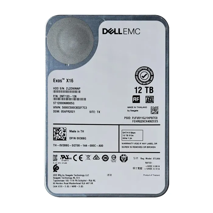 Dell 0V308G | 12TB 7200RPM SATA 6Gb/s 3.5-Inch Hard Drive Refurbished - Dell refurbished available on Gotodirect