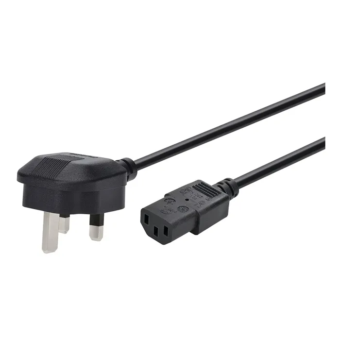 Monoprice 7691 | Power Cord BS 1363 to IEC 60320 C13 18AWG 10A 250V with 13A fuse 3-Prong Black 6ft Refurbished -  refurbished available on Gotodirect