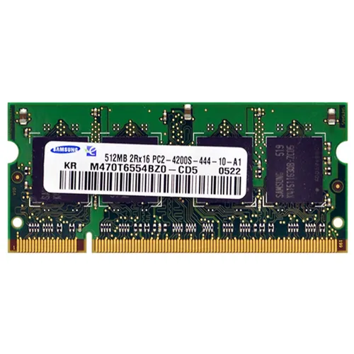 Samsung M470T6554BZ0-CD5 | 512MB DDR2-533MHz PC2-4200 Non-ECC Unbuffered SODIMM CL4 2Rx16 1.8V 200-Pin Memory Module Refurbished - Samsung refurbished available on Gotodirect