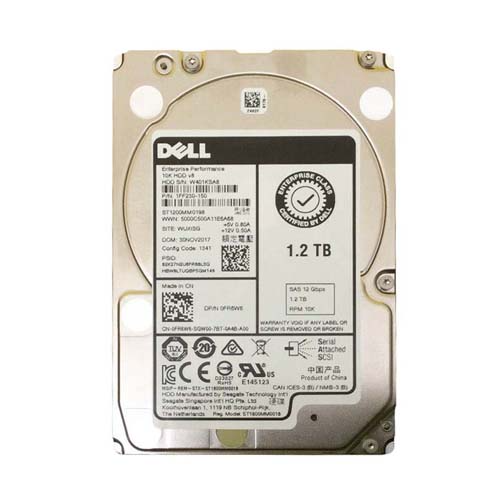 Dell FR6W6 | 1.2TB 2.5-inch 12GB/s SAS 10000RPM 128MB Cache (512n) Hot-Pluggable Server Hard Drive for PowerEdge G14 - G16 Servers and Storage Arrays Refurbished - Dell refurbished available on Gotodirect