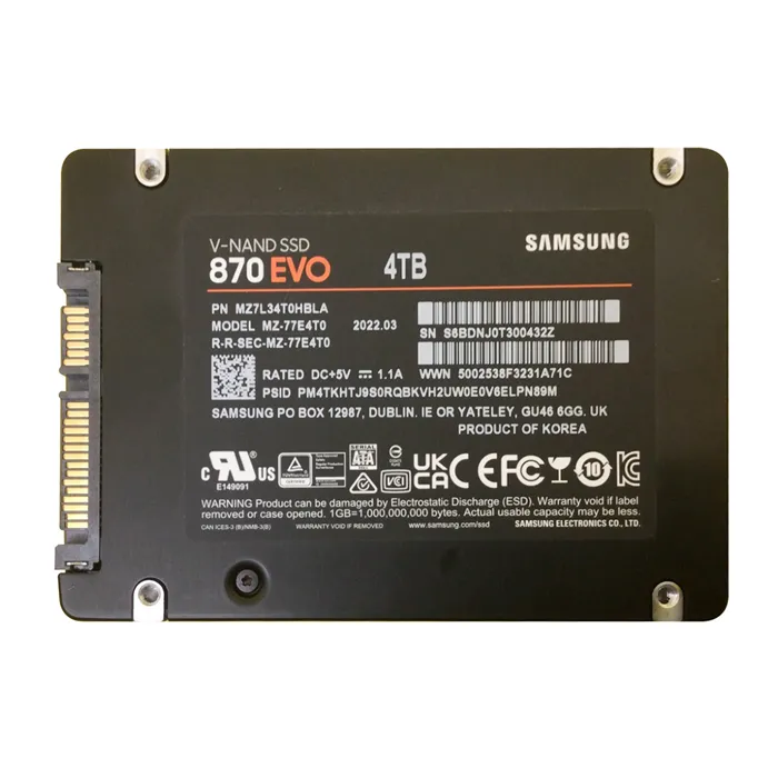 Samsung MZ-75E4T0 | 850 EVO Series 4TB 2.5-inch 6GB/s SATA 4GB Cache V-NAND 3bit MLC Solid State Drive Refurbished - Samsung refurbished available on Gotodirect