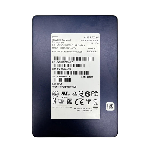 HP MK000480GWEZH | 480GB SATA 6Gb/s Mixed Use Hot Swappable 2.5-Inch Solid State Drive for ProLiant Servers Gen 10 Refurbished - Hewlett-Packard (ou HP en abrégé) refurbished available on Gotodirect