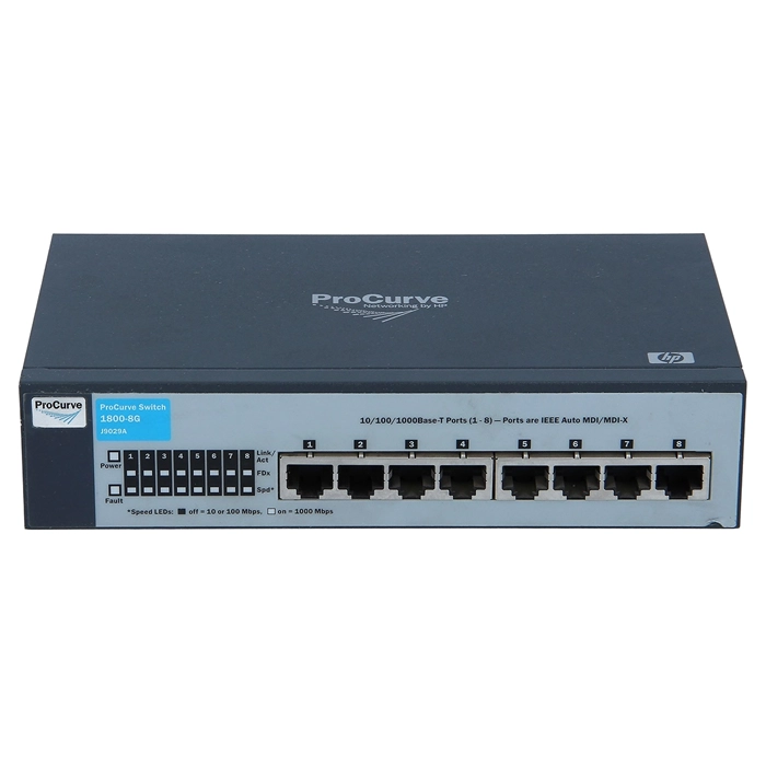 HP J9029A | ProCurve 1800 Series 1800-8G 8 x RJ-45 Ports 10/100/1000Base-T Layer 2 Managed Rack-Mountable Gigabit Ethernet Network Switch Refurbished - Hewlett-Packard (ou HP en abrégé) refurbished available on Gotodirect