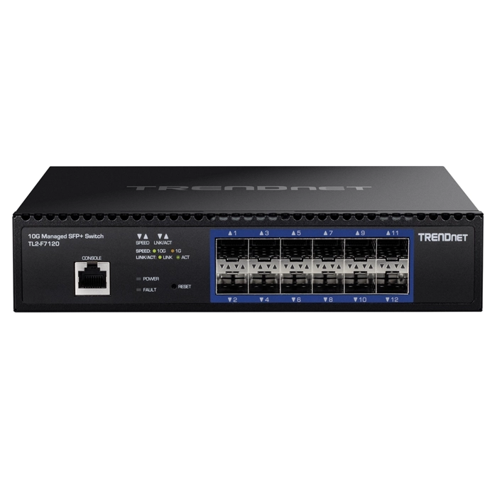 TRENDnet TL2-F7120 | 12-Ports 10GBase-X SFP+ Managed Layer 2 1U Rack-mountable Gigabit Ethernet Network Switch Refurbished -  refurbished available on Gotodirect