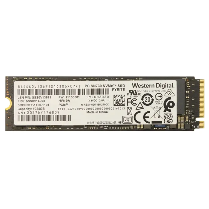 Lenovo 5SS0V14993 | 1TB TLC PCI Express 3.0 x4 NVMe M.2 2280 Internal Solid State Drive Refurbished - Lenovo refurbished available on Gotodirect