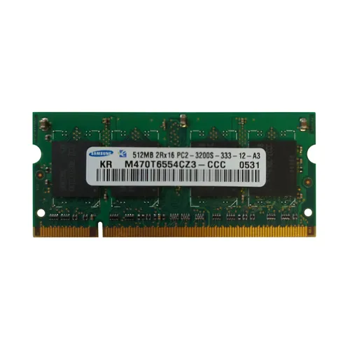 Samsung M470T6554CZ3-CCC | 512MB DDR2-400MHz PC2-3200 Non-ECC Unbuffered SODIMM CL3 2Rx16 1.8V 200-Pin Memory Module Refurbished - Samsung refurbished available on Gotodirect