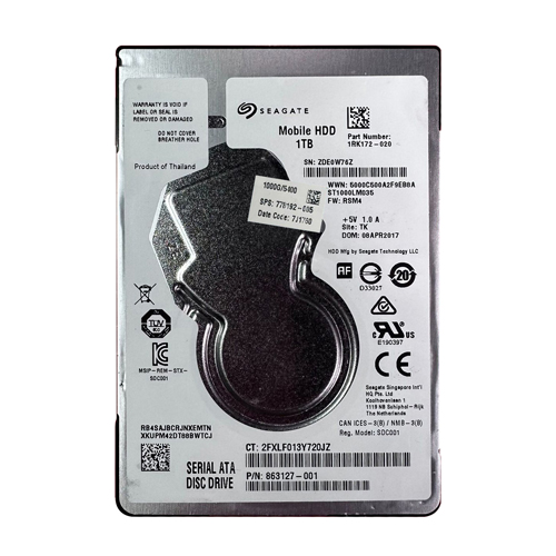 HP 778192-005 | 1TB 5400RPM SATA 3Gb/s 8MB Cache 2.5-Inch Hard Drive Refurbished - Hewlett-Packard (ou HP en abrégé) refurbished available on Gotodirect