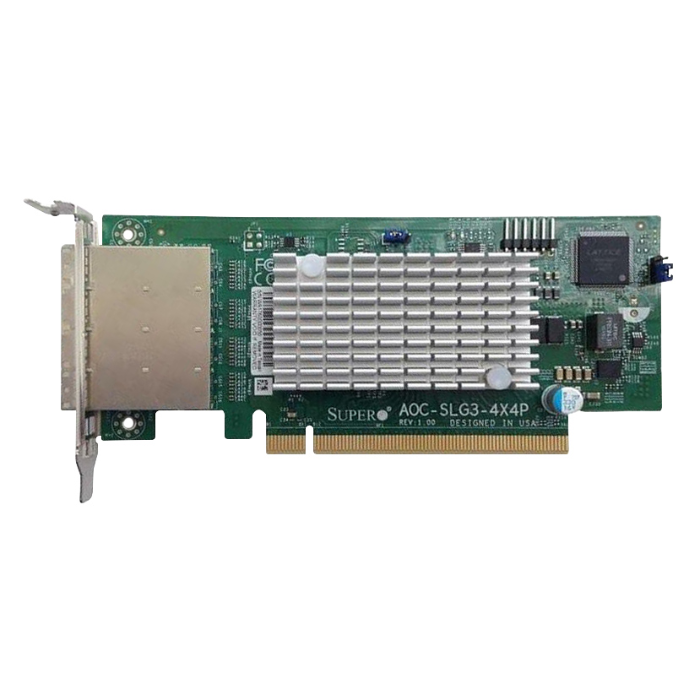 Supermicro AOC-SLG3-4X4P-O | 4-Ports 10GbE SFP+ Low Profile PCI Express x16 NVMe JBOF Host Bus Adapter Refurbished -  refurbished available on Gotodirect