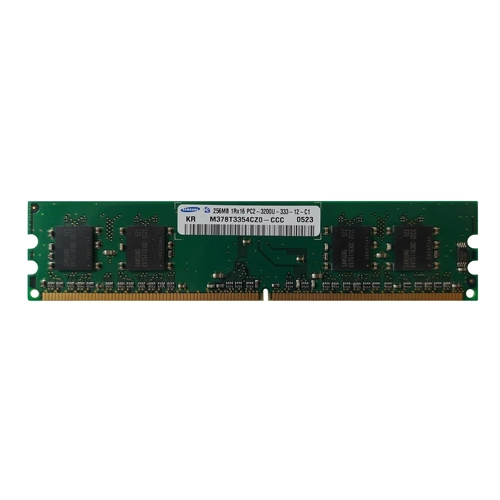 Samsung M378T3354CZ0-CCC | 256MB DDR2-400MHz PC2-3200 Non-ECC Unbuffered UDIMM CL3 1Rx16 1.8V 240-Pin Memory Module Refurbished - Samsung refurbished available on Gotodirect