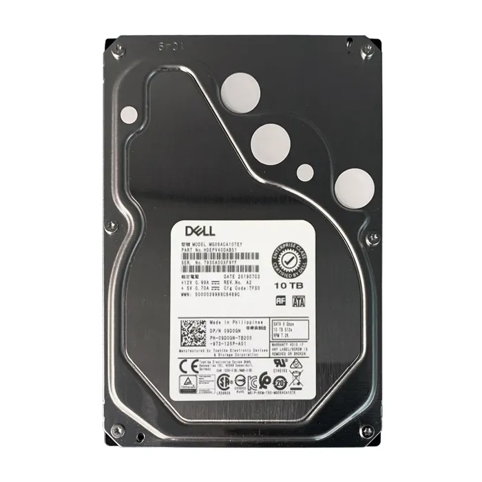 Dell 09D0GN | 10TB 7200RPM SATA 6Gb/s Hot-Pluggable (512e) 3.5-Inch Hard Drive for PowerEdge Server & PowerVault Server Refurbished - Dell refurbished available on Gotodirect