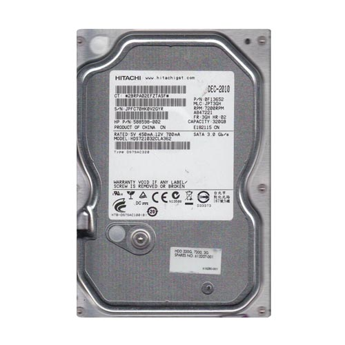 HP 588598-002 | 320GB 7200RPM SATA 3Gb/s NCQ 8MB Cache 3.5-inch Hard Drive Refurbished - Hewlett-Packard (ou HP en abrégé) refurbished available on Gotodirect
