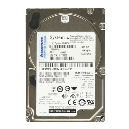 IBM 81Y9650 | 900GB 10000RPM SAS 6Gb/s Hot Swappable 16MB Cache 2.5-Inch Hard Drive for System x32XX M3 Refurbished -  refurbished available on Gotodirect