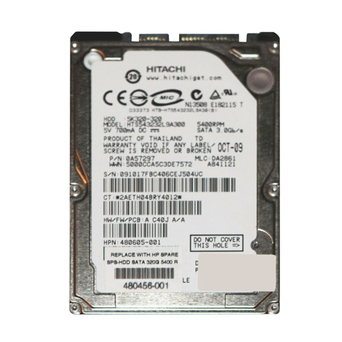 HP 480456-001 | 320GB 5400RPM SATA 3Gb/s 2.5-inch Hard Drive Refurbished - Hewlett-Packard (ou HP en abrégé) refurbished available on Gotodirect