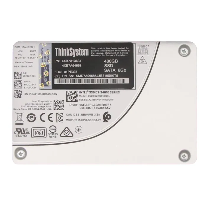Lenovo 4XB7A64661 | 480GB SATA 6GB/s Hot Swap Mainstream Endurance 2.5-Inch Internal Solid State Drive Refurbished - Lenovo refurbished available on Gotodirect