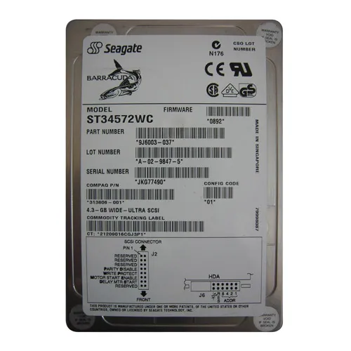 Seagate 9J6003-037 | BarraCuda 4XL 4.55GB 7200RPM Ultra Wide SCSI 512KB Cache (CE) 80-Pin 3.5-Inch Hard Drive Refurbished - Seagate refurbished available on Gotodirect
