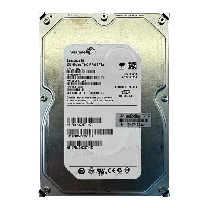 HP 432337-001 | 250GB 7200RPM SATA 1.5Gb/s LFF Hot-Pluggable 3.5-inch Hard Drive for Gen1 to Gen7 ProLiant Server Refurbished - Hewlett-Packard (ou HP en abrégé) refurbished available on Gotodirect