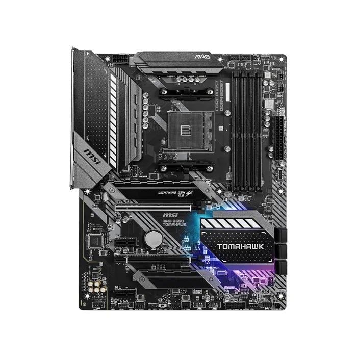 MSI MAG-B550-TOMAHAWK | Socket AM4 AMD B550 Chipset ATX System Board (Motherboard) Supports Ryzen 5000/3000 Series DDR4 4x DIMM Refurbished - MSI (Micro-Star International) refurbished available on Gotodirect