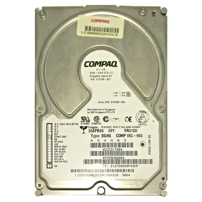 Compaq 313708-001 | 9.1GB 7200RPM Wide Ultra160 SCSI Hot-Swappable 80-Pin 3.5-Inch Hard Drive Refurbished -  refurbished available on Gotodirect