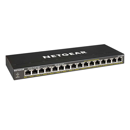 Buy Netgear GS316PP-100NAS | 16 x Ports PoE+ 10/100/1000Base-T Layer 2 Unmanaged Desktop Gigabit Ethernet Network Switch Refurbished - $460.98 Netgear GS316PP-100NAS | 16 x Ports PoE+ 10/100/1000Base-T Layer 2 Unmanaged Desktop Gigabit Ethernet Network Switch Refurbished - Netgear refurbished available on Gotodirect