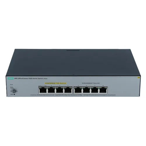 HP J9982-61001 | OfficeConnect 1820 Series 1820-8G-PoE+ (65W) 4 x 10/100/1000Base-T RJ-45 PoE+ and 4 x 10/100/1000Base-T RJ-45 Ports Layer 2 Managed Gigabit Ethernet Network Switch Refurbished - Hewlett-Packard (ou HP en abrégé) refurbished available on Gotodirect