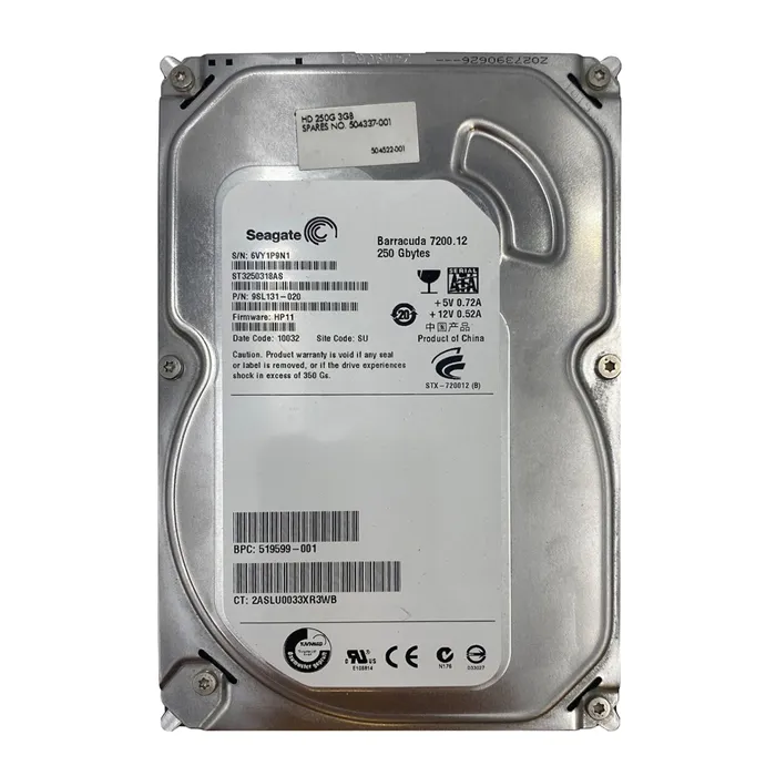 HP 519599-001 | 250GB 7200RPM SATA 3Gb/s 16MB Cache LFF 3.5-inch Hard Drive Refurbished - Hewlett-Packard (ou HP en abrégé) refurbished available on Gotodirect