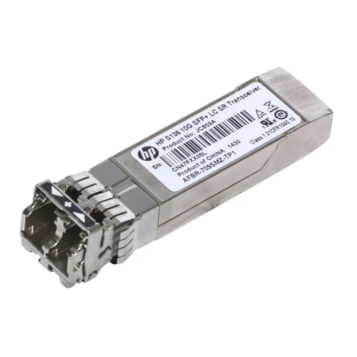 HP JC859A | S136 10Gb/s 10GBase-SR Multi-Mode Fibre 850nm 300m LC Connector SFP+ Transceiver Module Refurbished - Hewlett-Packard (ou HP en abrégé) refurbished available on Gotodirect