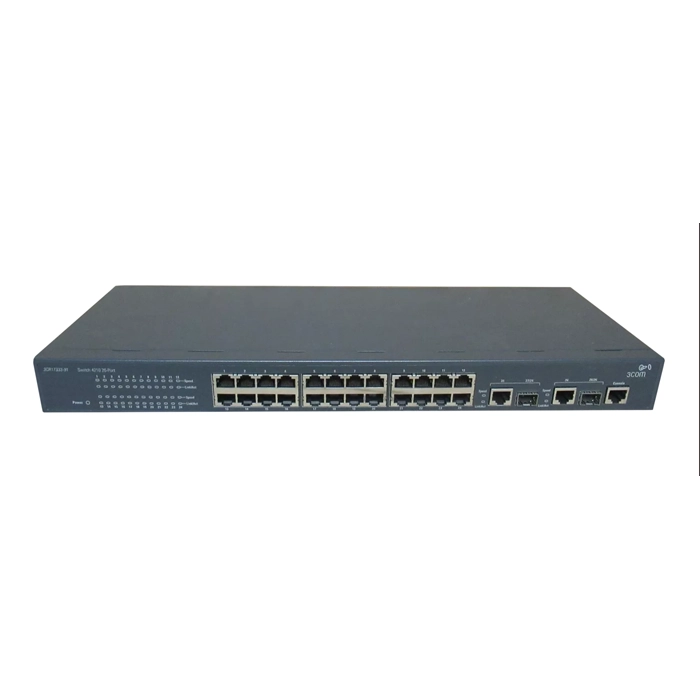 3Com 3CR17333-91-UK | 4210 26-Port Managed Ethernet Switch 24 x 10/100Base-TX LAN, 2 x 10/100/1000Base-T LAN 2 x SFP (mini-GBIC) Managed Ethernet Switch Refurbished -  refurbished available on Gotodirect