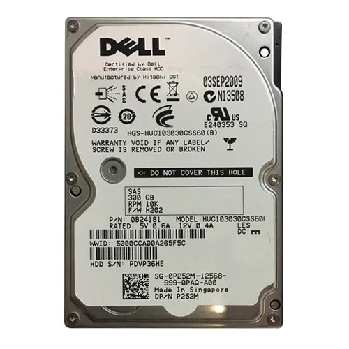 Dell P252M | 300GB 10000RPM SAS 6Gb/s 16MB Cache 2.5-Inch Hard Drive Refurbished - Dell refurbished available on Gotodirect