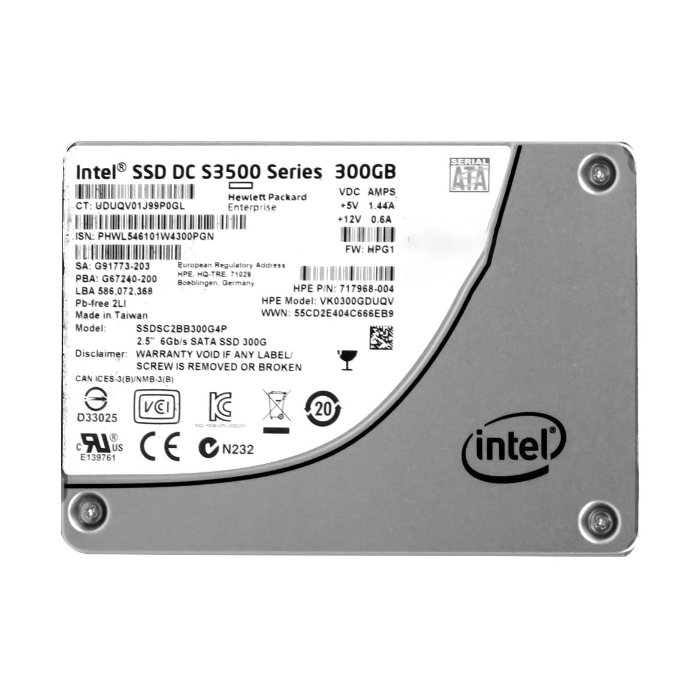 HP 717968-004 | 300GB SATA 6Gb/s 2.5-Inch Enterprise Solid State Drive for ProLiant Servers Refurbished - Hewlett-Packard (ou HP en abrégé) refurbished available on Gotodirect