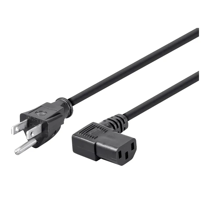 Monoprice 7679 | Right Angle Power Cord NEMA 5-15P to Right Angle IEC 60320 C13 16AWG 13A/1625W SJT 125V Black 3ft Refurbished -  refurbished available on Gotodirect