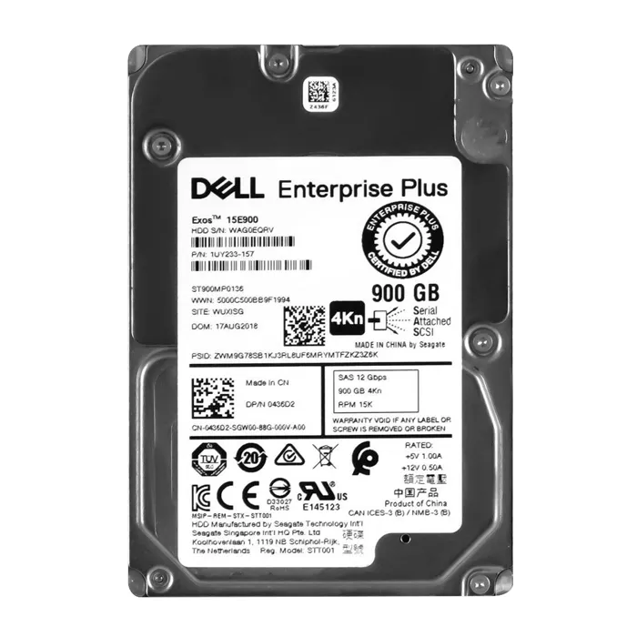 Dell 0436D2 | 900GB 15000RPM SAS 12Gb/s Hot-Pluggable (4Kn) 2.5-Inch Hard Drive for Compellent Storage Array Refurbished - Dell refurbished available on Gotodirect