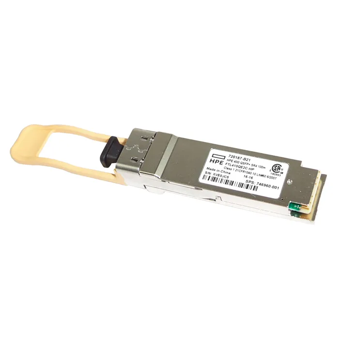 HP 720187-B21 | 40Gb/s 40GBase-SR4 Multi-Mode Fibre 850nm 100m Fibre Channel MPO Connector QSFP+ Transceiver Module for BladeSystem C-Class Refurbished - Hewlett-Packard (ou HP en abrégé) refurbished available on Gotodirect