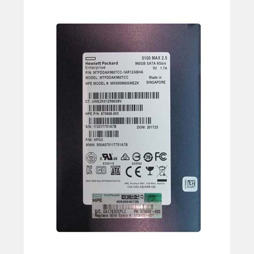 Buy HP 875865-001 | 960GB SATA 6Gb/s Hot Swappable Mixed Use SFF 2.5-Inch Solid State Drive for ProLiant DL560 Gen10 Refurbished - $760.00 HP 875865-001 | 960GB SATA 6Gb/s Hot Swappable Mixed Use SFF 2.5-Inch Solid State Drive for ProLiant DL560 Gen10 Refurbished - Hewlett-Packard (ou HP en abrégé) refurbished available on Gotodirect