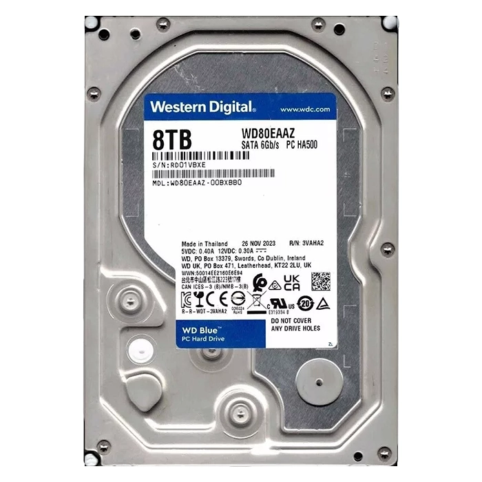 Western Digital WD80EAAZ | Blue 8TB 3.5-inch 6GB/s SATA 5640RPM 256MB Cache Desktop Hard Drive Refurbished - Western Digital refurbished available on Gotodirect