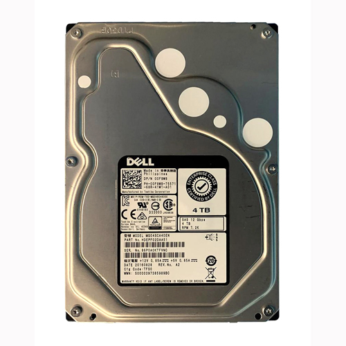 Dell 0F9W8 | 4TB 7200RPM SAS 6Gb/s 3.5-Inch Hard Drive for PowerEdge / PowerVault Servers Refurbished - Dell refurbished available on Gotodirect