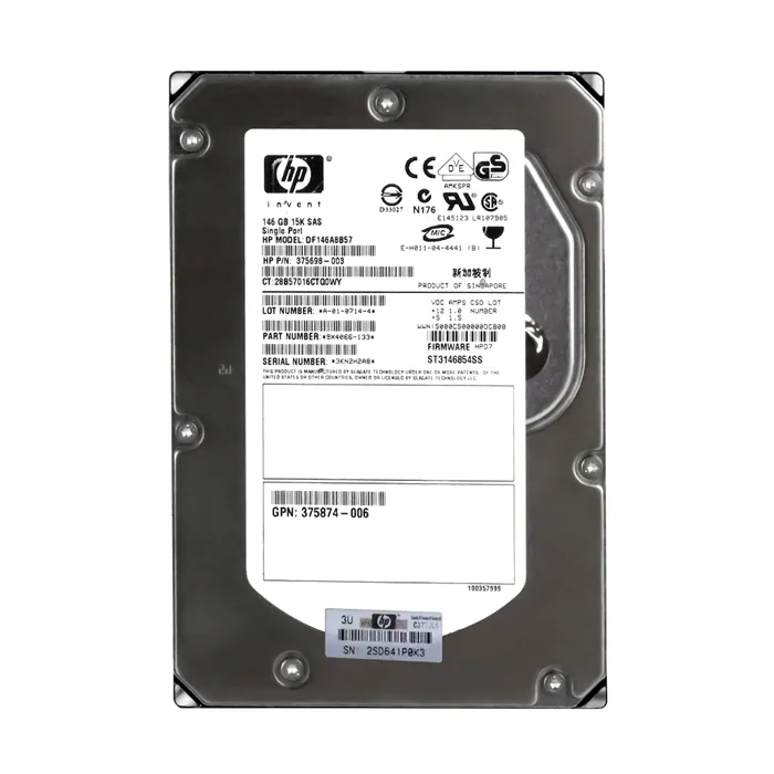HP DF146A8B57 | 146GB 15000RPM SAS 3Gb/s NHP Hot-Pluggable Single Port 3.5-inch Hard Drive for ProLiant Server Refurbished - Hewlett-Packard (ou HP en abrégé) refurbished available on Gotodirect
