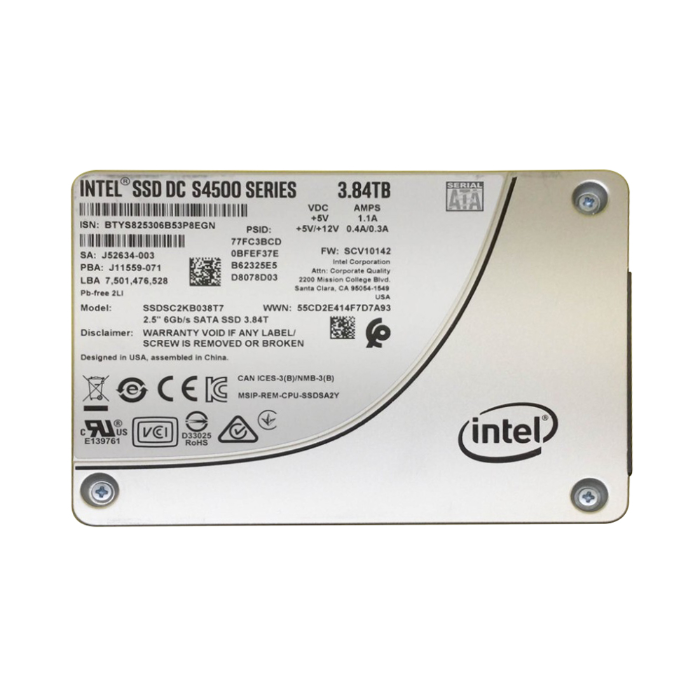 Intel SSDSC2KB038T7 | DC S4500 3.8TB Triple-Level Cell SATA 6Gb/s 2.5-Inch Solid State Drive Refurbished - Intel refurbished available on Gotodirect